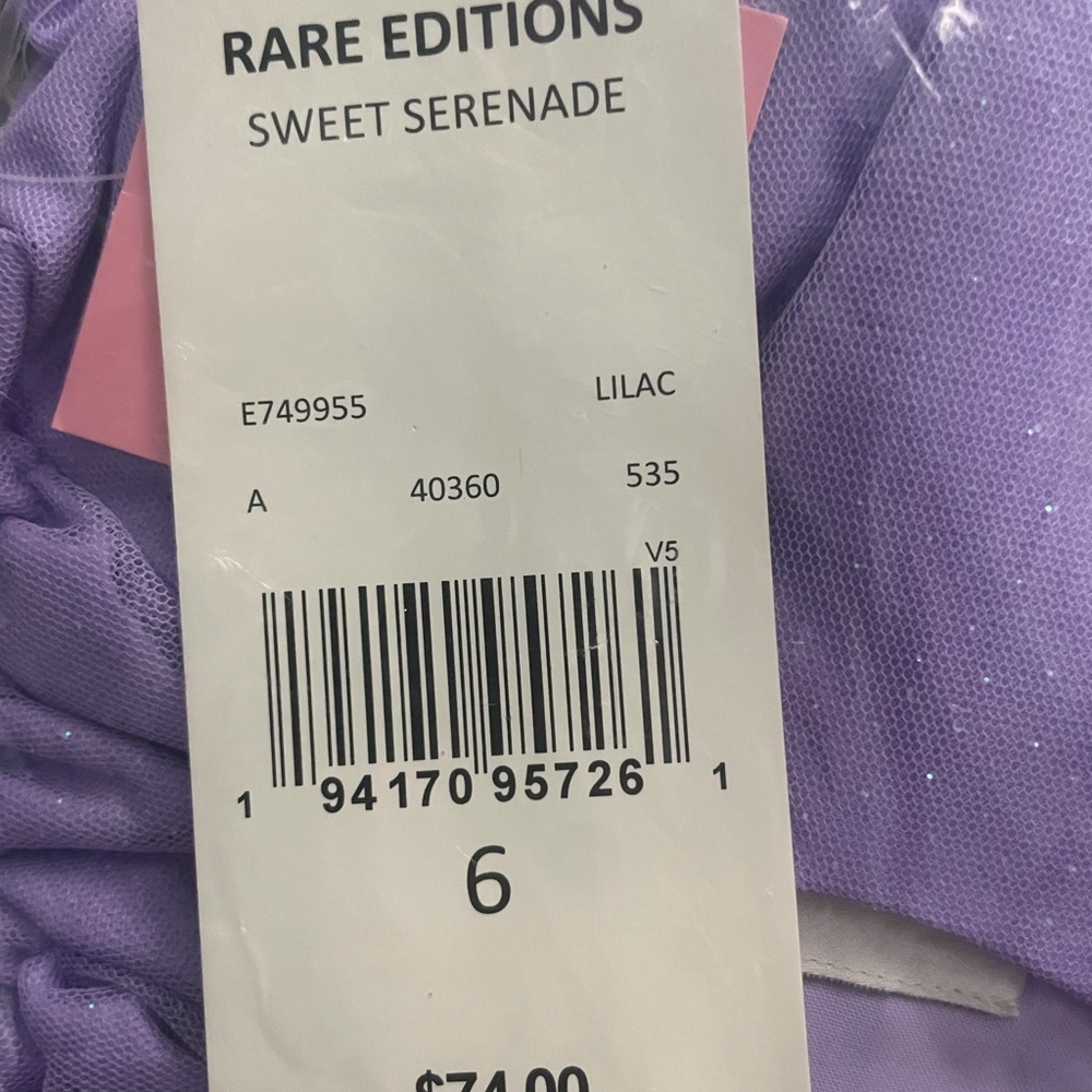 Rare Editions Lavender Tulle Dress - Picture 6 of 6